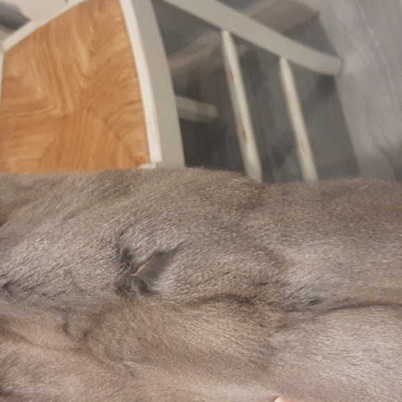 Vintage coat rabbit fur mixed with silver fox fur - Picture 9 of 10